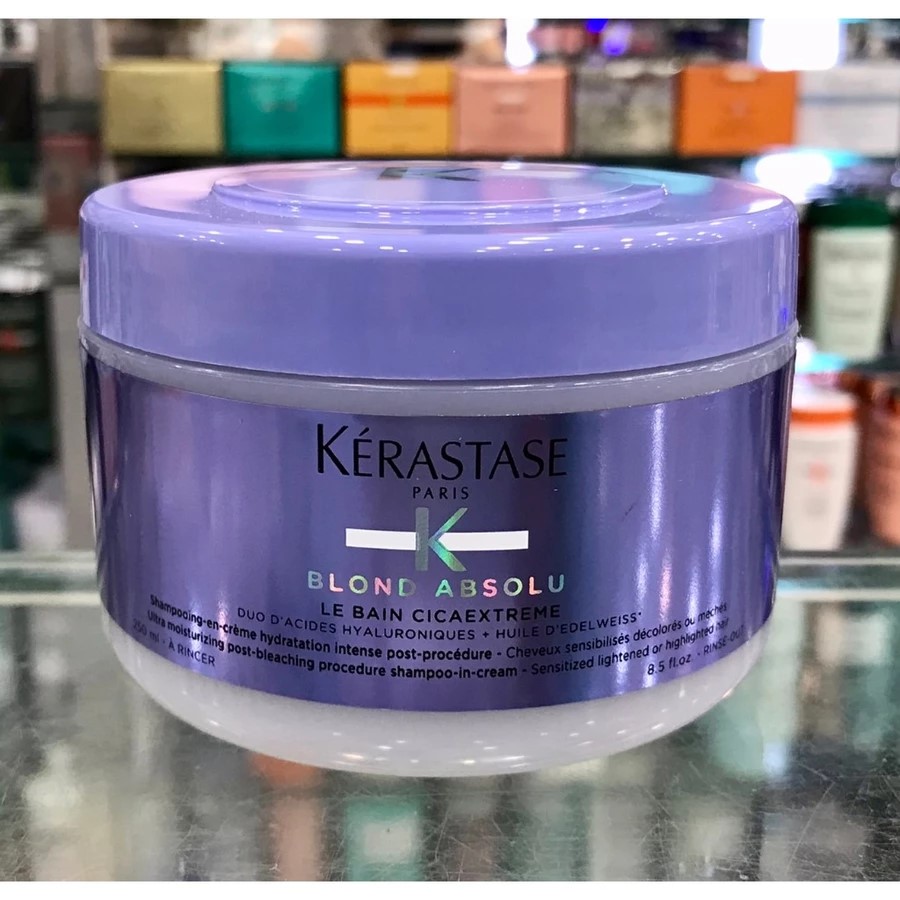 便宜生活館【洗髮精】卡詩 KERASTASE 燦金絕色玻尿酸特潤髮浴250ml 針對染髮護色.鎖色.乾燥受損髮專用 (漂髮專用) 全新公司貨 (可超取)