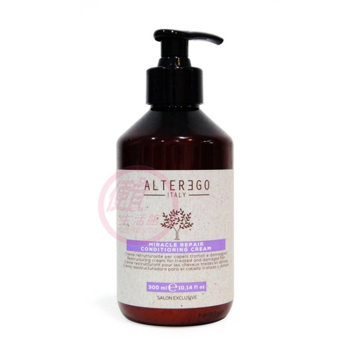 便宜生活館【深層護髮】艾特 伊果 ALTEREGO 奇蹟修護調理霜300ml 受損/脆弱/毛燥髮質專用 全新公司貨