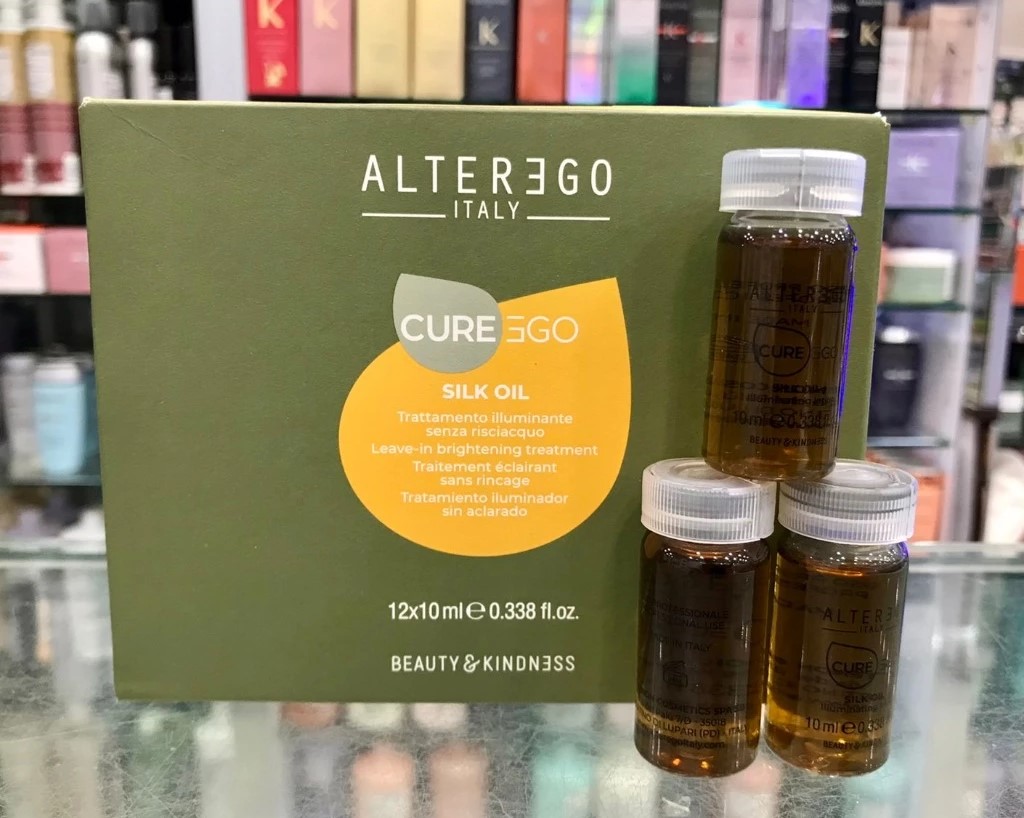 便宜生活館【免沖洗護髮】艾特伊果 ALTEREGO 閃閃發光絲綢精萃露10ml*2瓶 受損毛燥髮/柔順光澤/保濕修護專用 全新公司貨 (可超取)