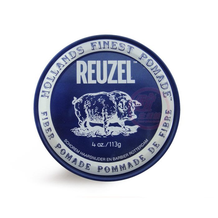 便宜生活館【造型品】REUZEL 深藍豬強力纖維級水性髮泥4oz (113g) 強力/低光澤/水性髮泥 全新公司貨