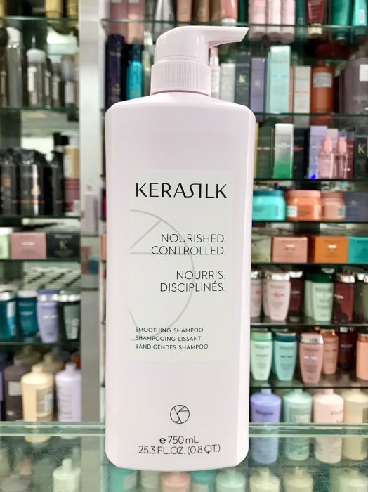 便宜生活館【洗髮精】歌薇 KERASILK 絲馭洸 質順柔緻髮浴750ml 針對粗硬髮/自然捲/毛燥髮專用 全新公司貨 (可超取)