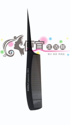 【美髮器材】06813黑色扁梳 質感圓弧尖尾梳 梳子